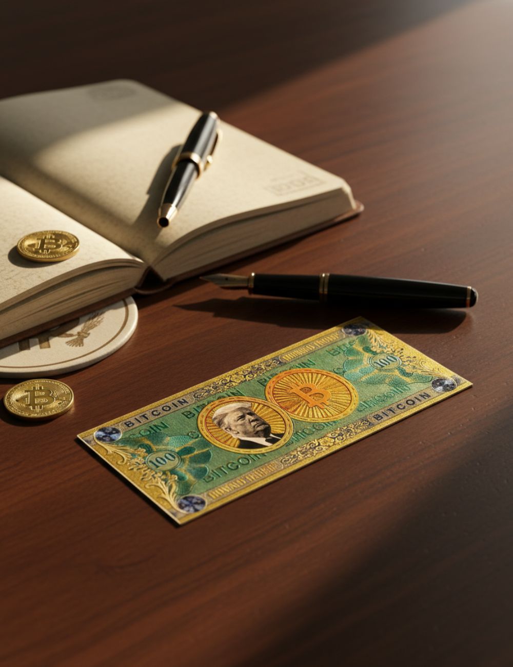 Trump Gold Bitcoin Bucks Bills