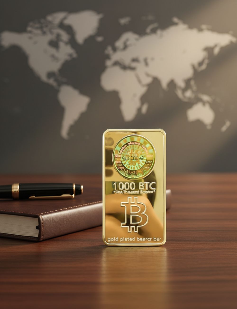 Trump 1000 Bitcoins Gold Bar